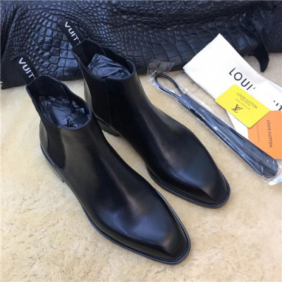 Louis Vuitton 2020 Men's Leather Ankle Boots - 루이비통 2020 남성용 레더 앵글부츠,Size(240-270),LOUS1647,블랙