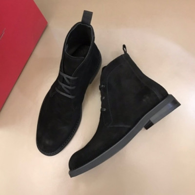 페라가모  남성 레더 부츠 Size(240 -275) 블랙 - Salvatore Ferragamo  Men's Leather Boots Fer0334x Black