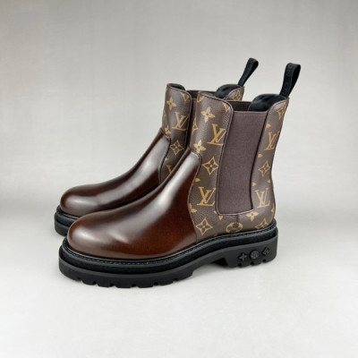 루이비통 남성 모노그램 브라운 부츠 - Mens Brown Boots - lou05230x