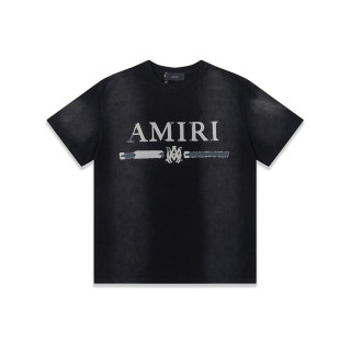 아미리 남성 블랙 크루넥 반팔티 - Amiri Mens Black Short sleeved Tshirts - amr120x