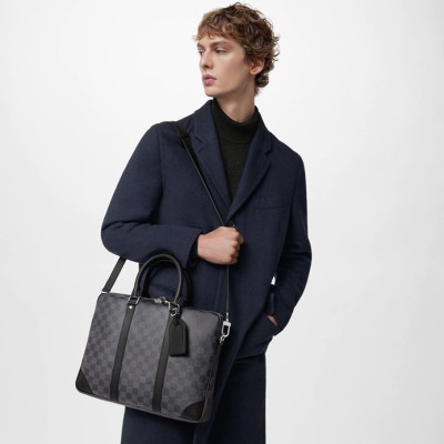 루이비통 남성 블랙 다미얼 토트백 - Louis Vuitton Mens Black Tote-bag - lv1329x