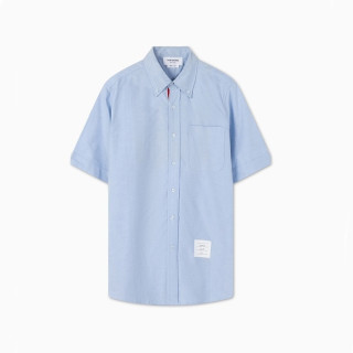 톰브라운 남성 블루 반팔 셔츠 - Thom Browne Mens Blue Half sleeved Shirts - to68x