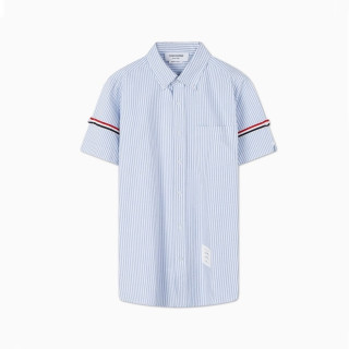 톰브라운 남성 블루 반팔 셔츠 - Thom Browne Mens Blue Half sleeved Shirts - to72x