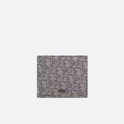 디올 남성 루테늄 컬러 오블리크 자카드 지갑 2ESBH027DOS_H30Q - Dior Mens Gray Wallets - di672x