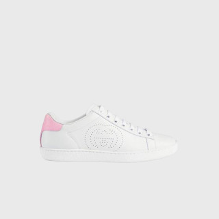 구찌 여성 GG 인터로킹 펀칭 스니커즈 【매장-140만원대】 - Gucci Womens White Sneakers - gu1050x