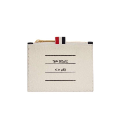 톰브라운 남성 지피 카드 지갑 - Thom Browne Mens White Card Wallets - th126x