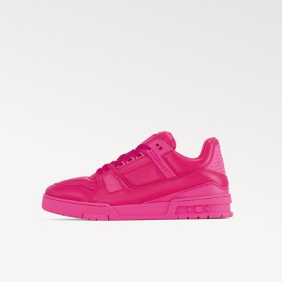 루이비통 남성 핑크 스니커즈 - Louis vuitton Mens Pink Sneakers - lv2042x