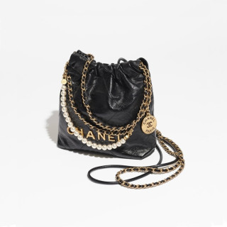 샤넬 여성 블랙 22백 - Chanel Womens Black 22 Bag - chb17x