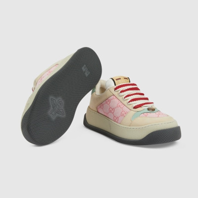 구찌 남/녀 핑크 스니커즈 - Gucci Unisex Pink Sneakers - gus34x