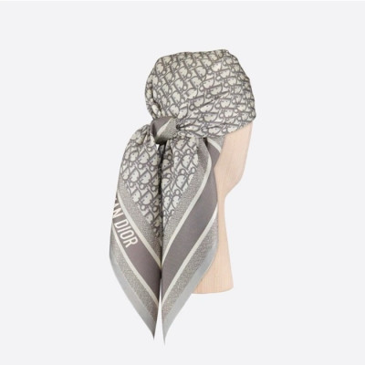 디올 여성 그레이 양면 스카프 - Dior Womens Gray Scarf - acc1802x