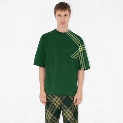 버버리 남성 그린 크루넥 반팔티 - Burberry Mens Green Tshirts - buc254x