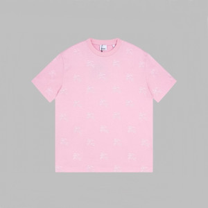 버버리 남/녀 핑크 크루넥 반팔티 - Burberry Unisex Pink Tshirts - buc269x
