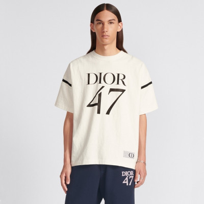 디올 남성 화이트 반팔티 - Dior Mens White Tshirts - dic278x